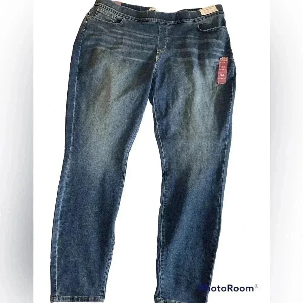 Signature by Levi Strauss Pull-On Plus Size Skinny Jeans sz 26 L